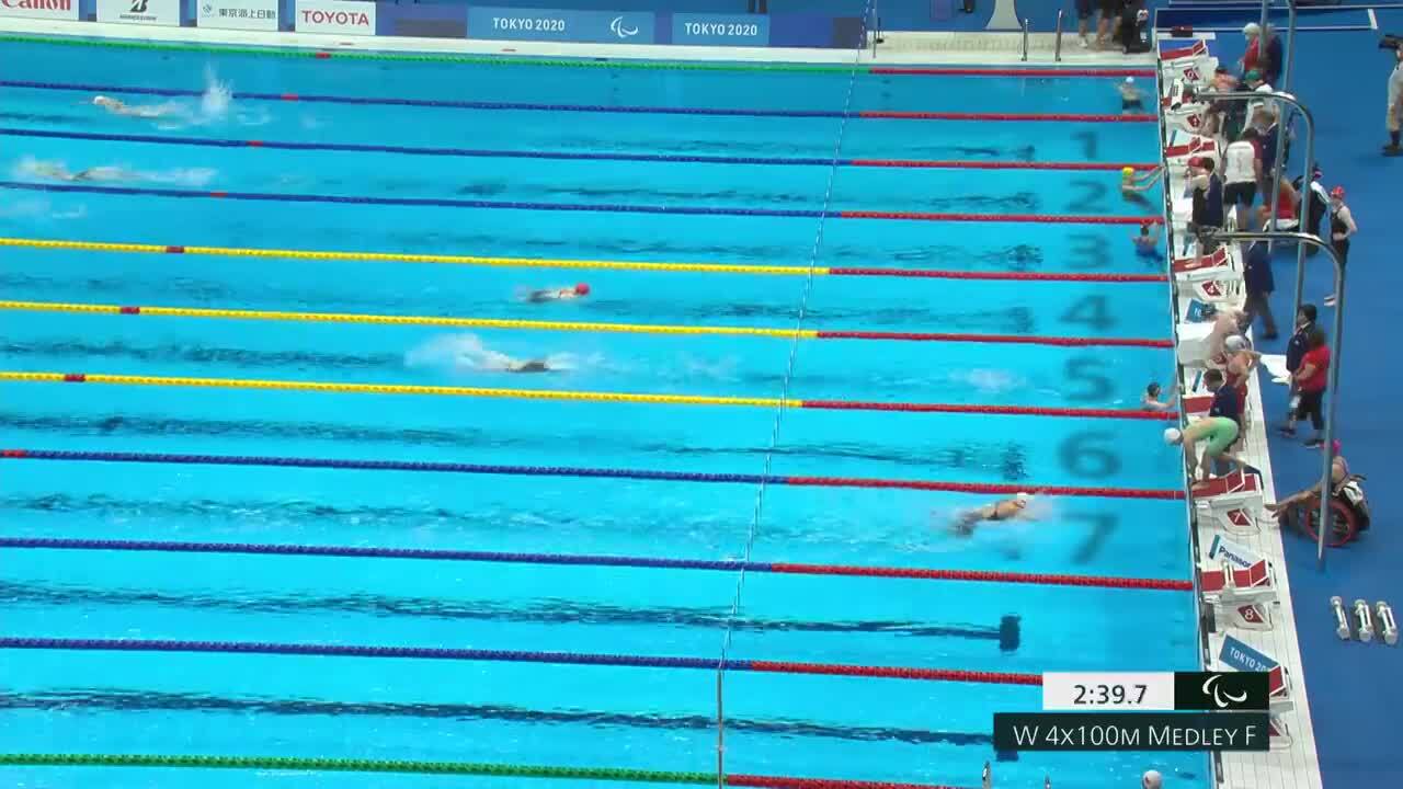 Hannah Aspden Opens and Wins Gold in the Women's 4x100-Meter Medley Relay Finals | Para Swimming | Tokyo 2020
