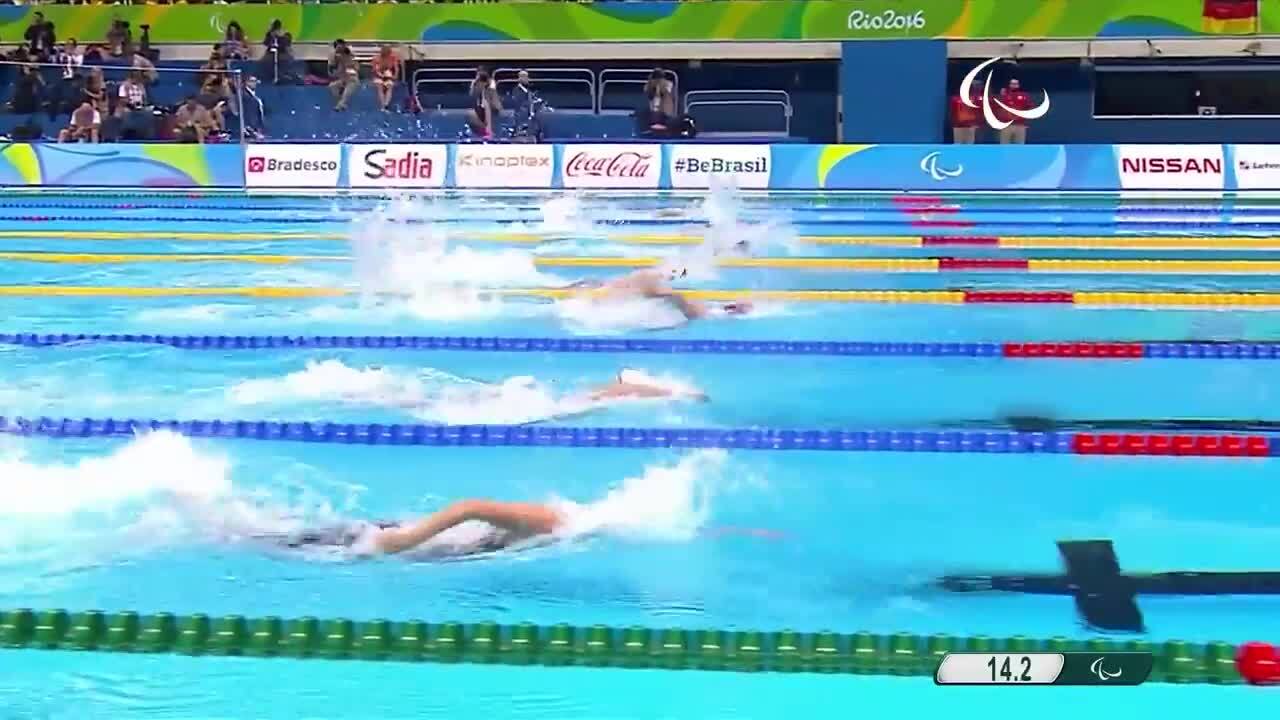 McKenzie Coan Takes Gold in Women's 50-Meter Freestyle S7 | Para Swimming | Rio 2016
