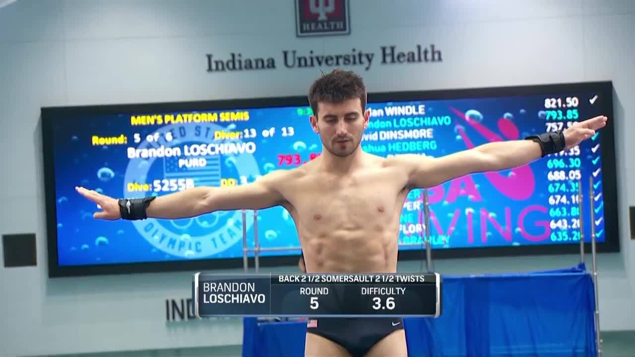 Brandon Loschiavo Men's 10-Meter Platform Semifinals | Diving U.S. Olympic Team Trials 2021