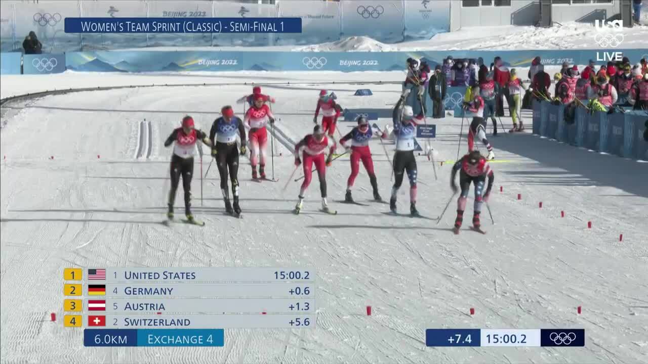 Rosie Brennan Skis Her Portion of the Women's Cross-Country Team Sprint Semi-Final | Cross-Country Skiing | Beijing 2022