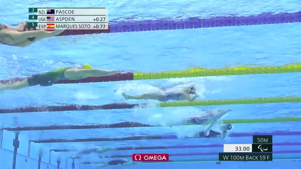 Hannah Aspden Wins Gold in the Women's 100-Meter Backstroke S9 Finals | Para Swimming | Tokyo 2020