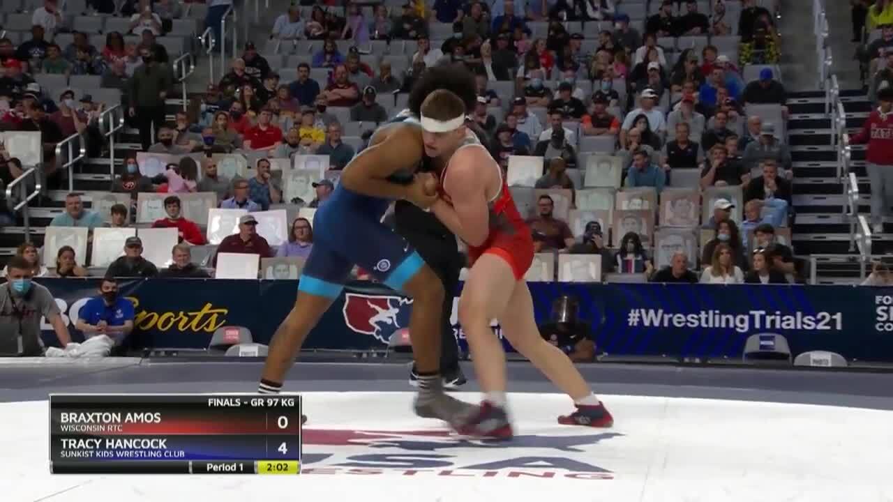 G'Angelo Hancock VS Braxton Amos - Greco-Roman (97 kg.) | Wrestling U.S. Olympic Team Trials 2020
