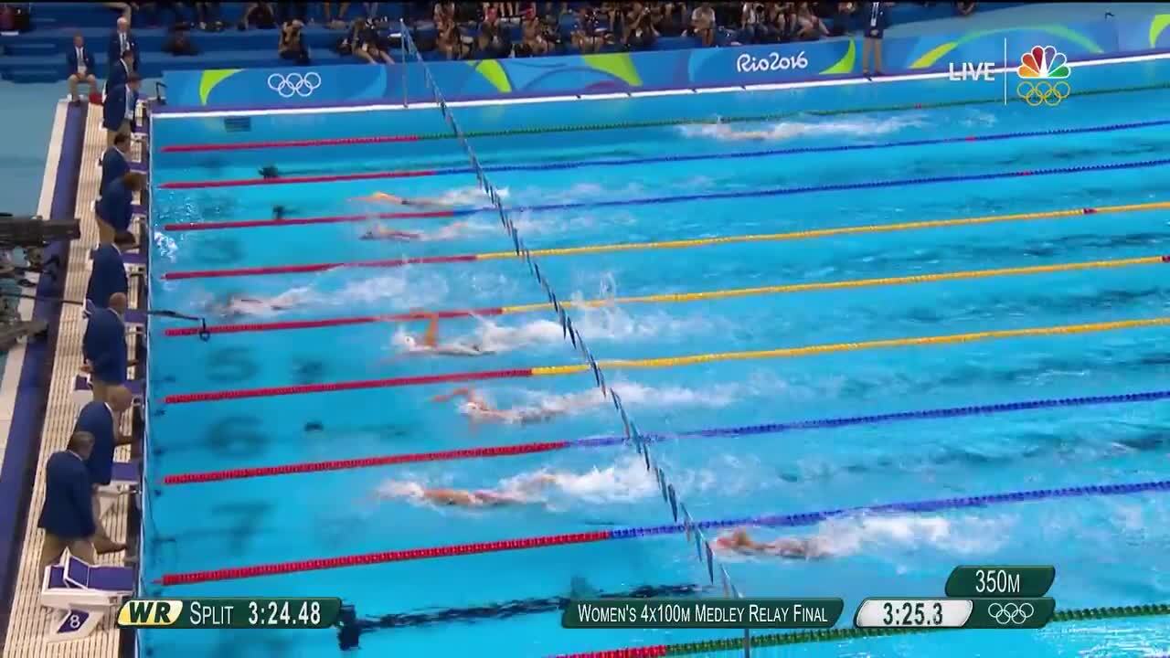 Simone Manuel Swims a Speedy Anchor Leg to Win Gold in the Women's 4x100-Meter Medley Relay | Swimming | Rio 2016