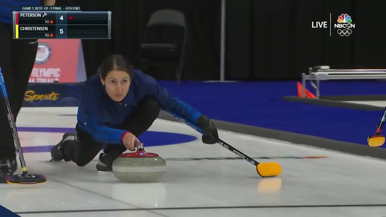 U.S. Olympic Team Curling Trials Highlights | Final 1 Peterson vs. Christensen