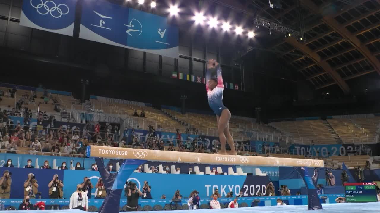 Simone Biles' Beam Routine Earns Bronze | Artistic Gymnastics | Tokyo 2020