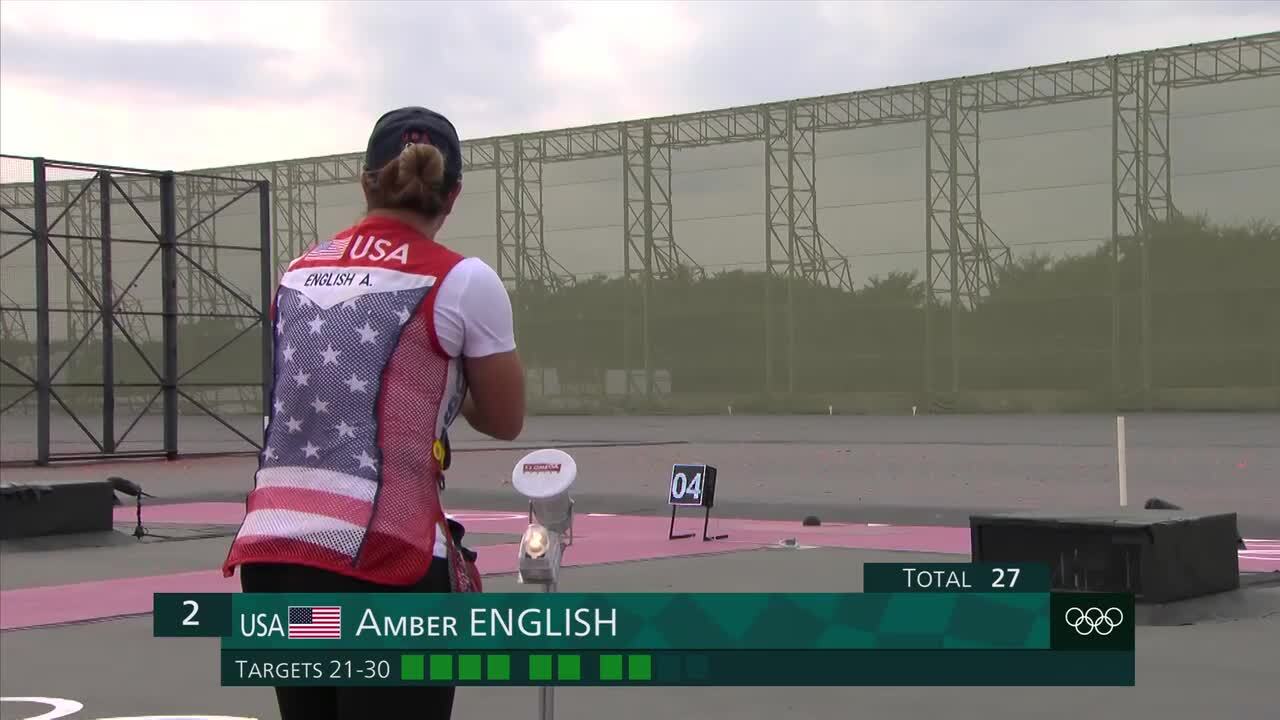 Amber English Wins Gold and Sets a New Olympic Record in Skeet Shooting | Shooting | Tokyo 2020