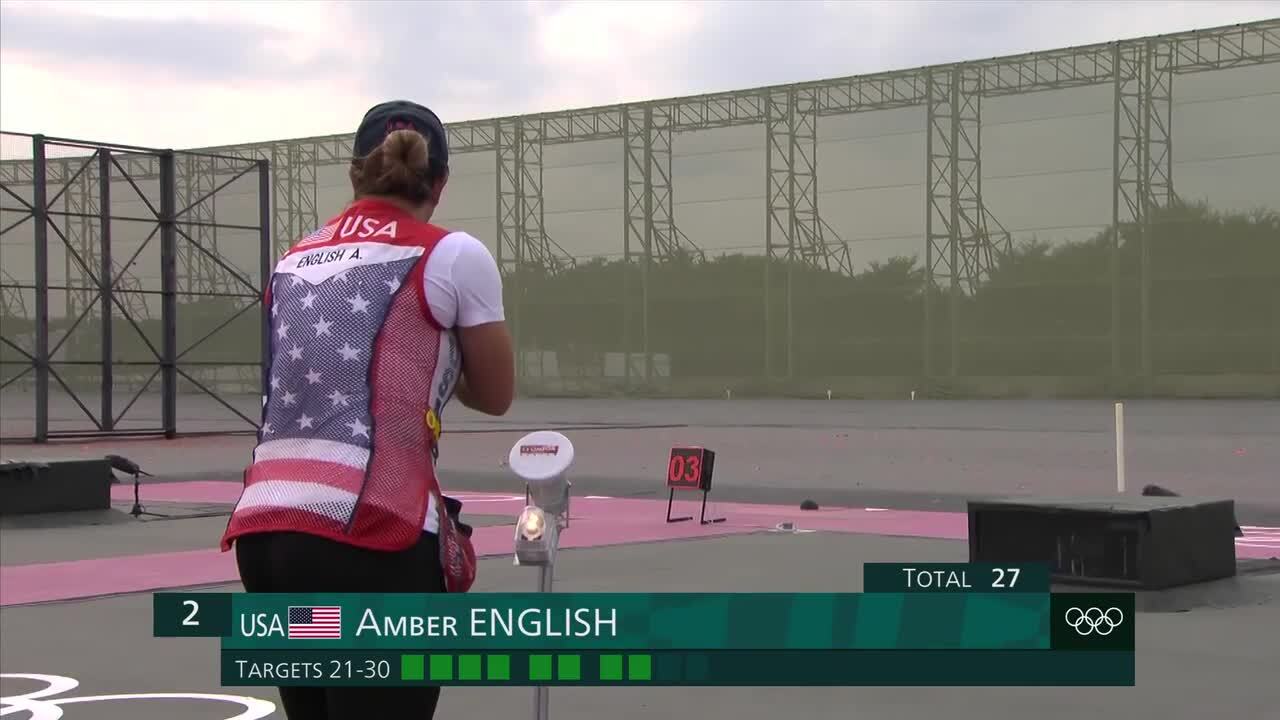 Amber English Wins Gold and Sets a New Olympic Record in Skeet Shooting | Shooting | Tokyo 2020
