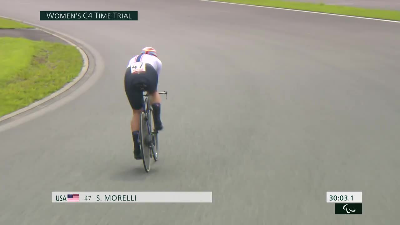 Shawn Morelli Defends Gold in the Women's C4 Time Trial | Para-Cycling | Tokyo 2020