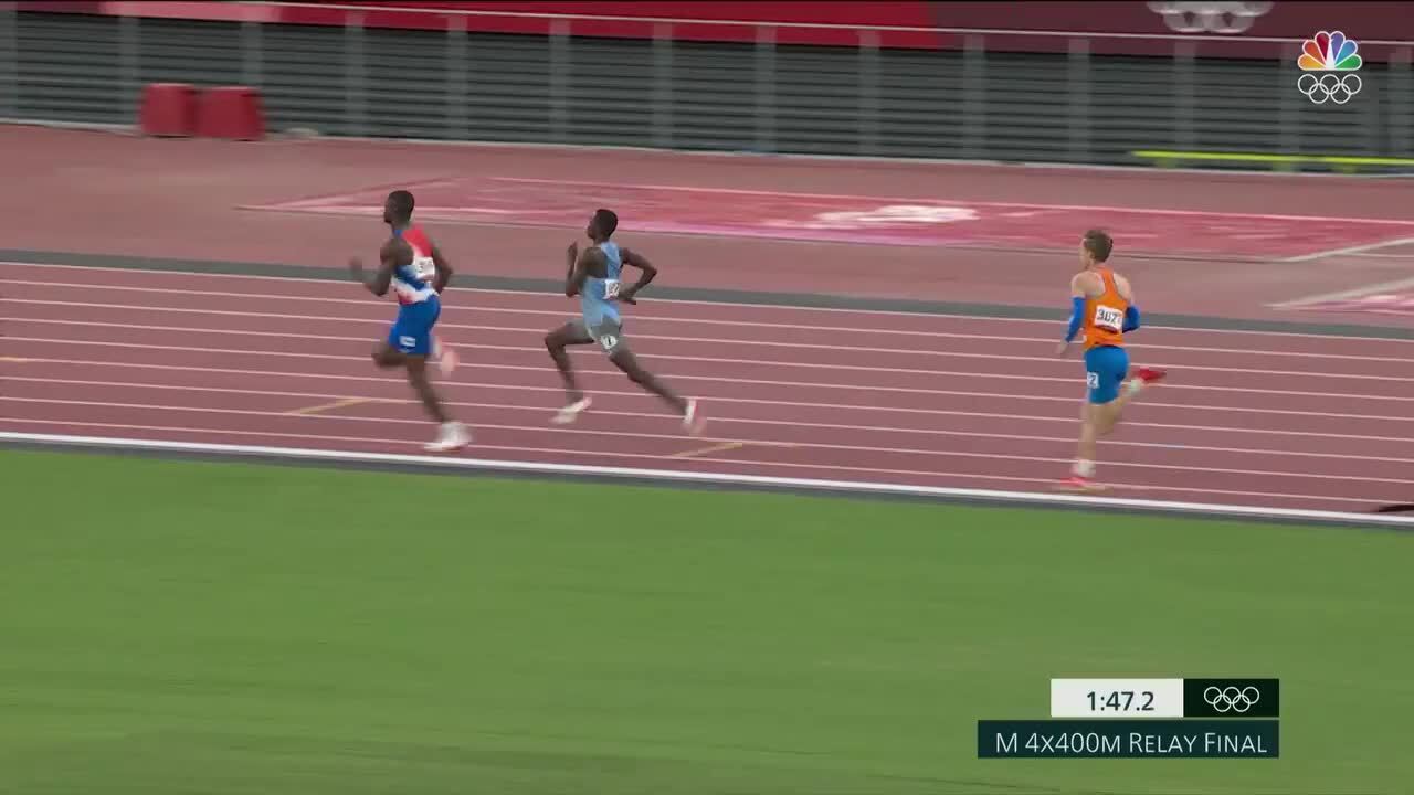 Bryce Deadmon Secures Gold in His Olympic Debut in the Men's 4x400-Meter Relay Finals | Track & Field | Tokyo 2020