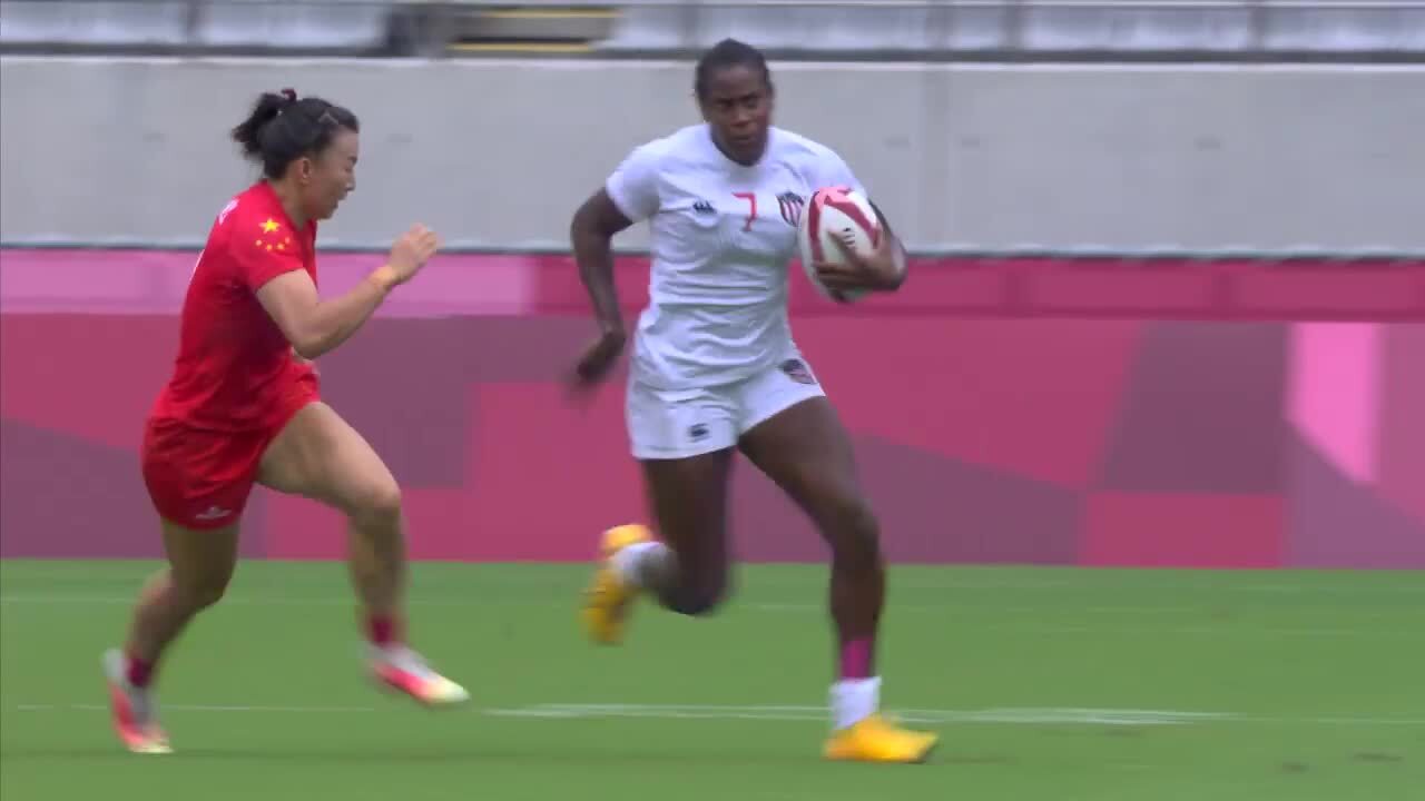 Naya Tapper of USA Women's Rugby Puts Together a Highlight Reel against China | Rugby | Beijing 2022