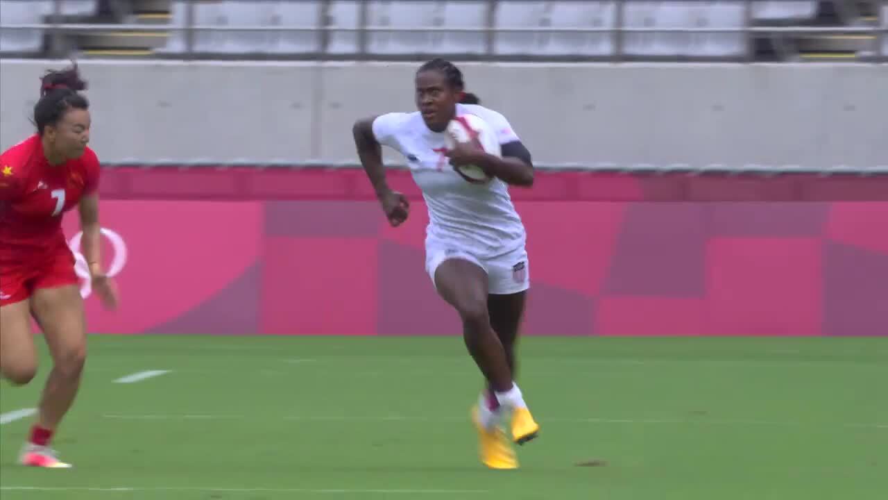 Naya Tapper of USA Women's Rugby Puts Together a Highlight Reel against China | Rugby | Beijing 2022