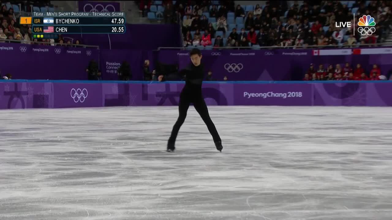 Nathan Chen Competes During the Team Short Program | Figure Skating | PyeongChang 2018