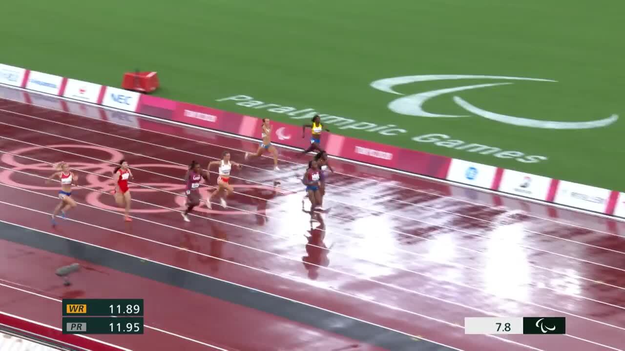 Brittni Mason Takes Silver by Milliseconds in the Women's 100-Meter T47 Final | Para Track & Field | Tokyo 2020