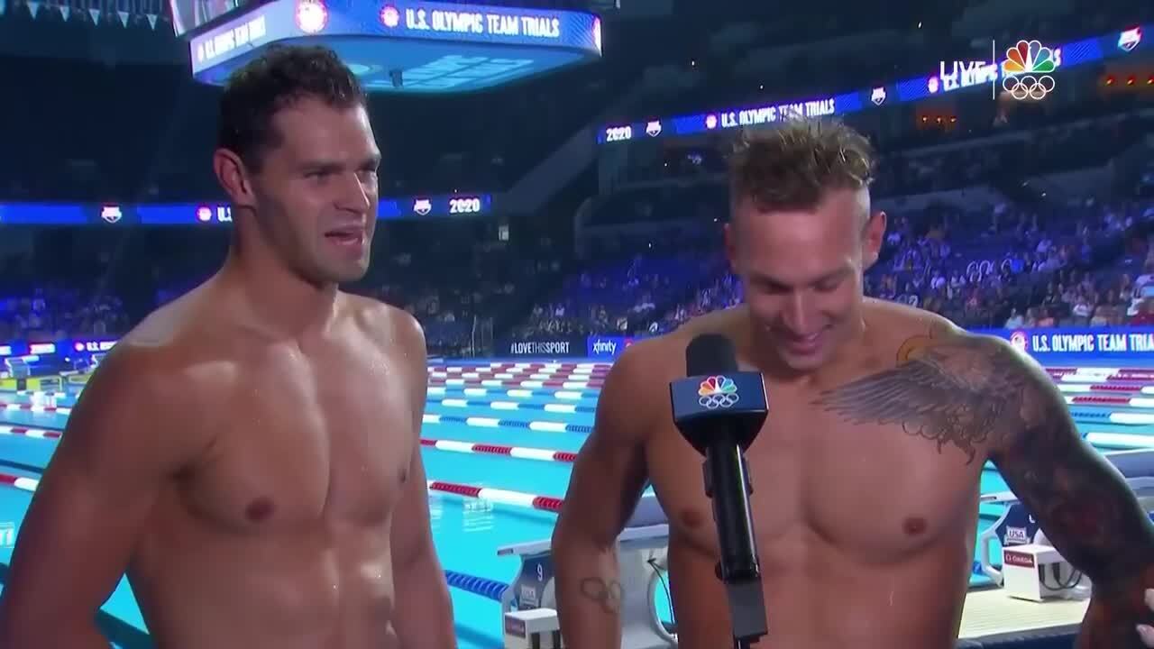 Michael Andrew & Caeleb Dressel Men's 50-Meter Freestyle Interview | Swimming U.S. Olympic Team Trials 2021