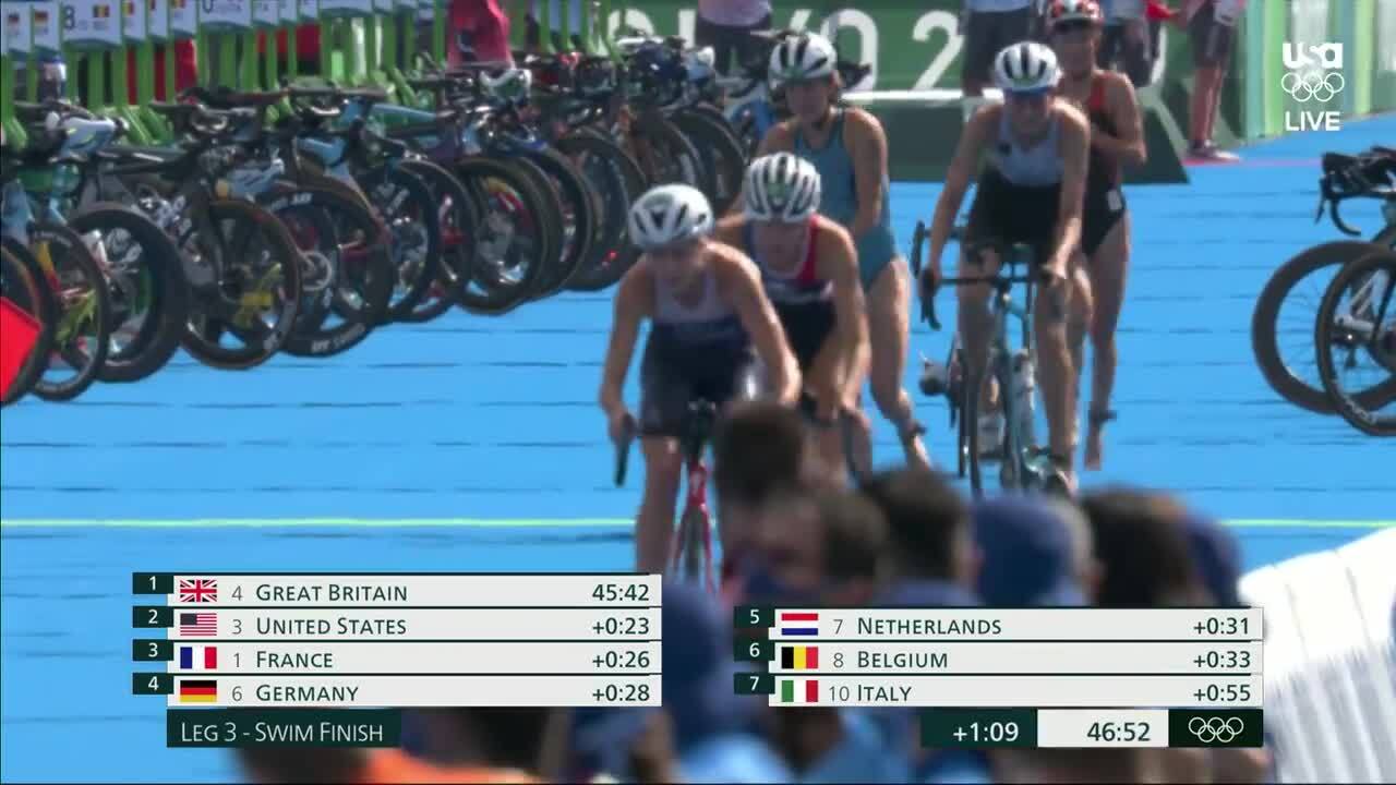 Taylor Knibb's Performance in the Mixed Triathlon Relay Helps Earn Silver | Triathlon | Tokyo 2020