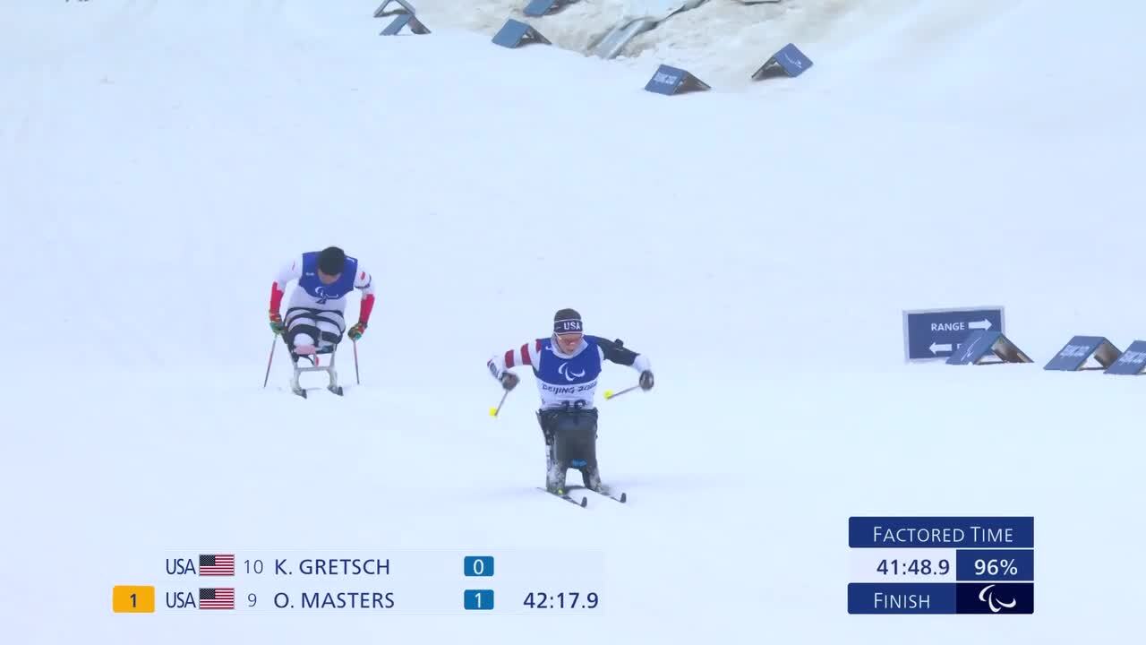 Kendall Gretsch Takes Silver Behind Teammate Oksana Masters in the 12.5-Kilometer Sitting Biathlon | Para Nordic Skiing | Beijing 2022