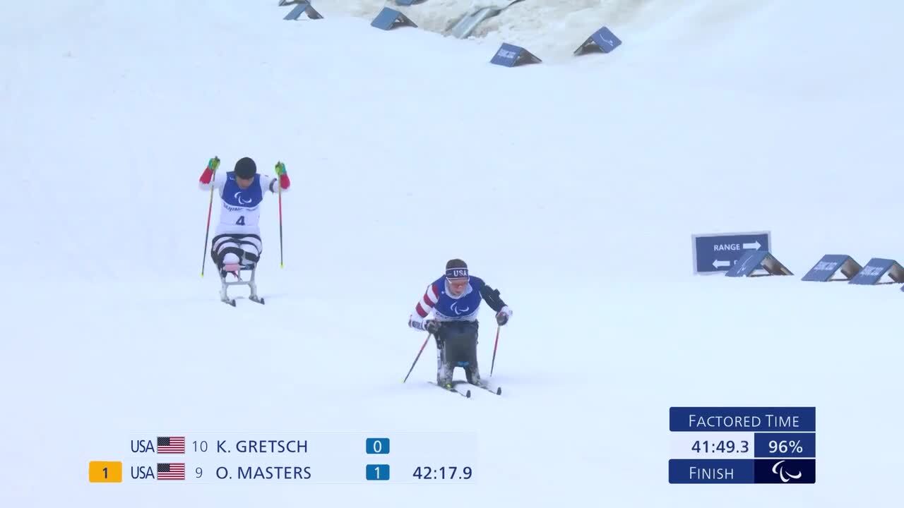 Kendall Gretsch Takes Silver Behind Teammate Oksana Masters in the 12.5-Kilometer Sitting Biathlon | Para Nordic Skiing | Beijing 2022