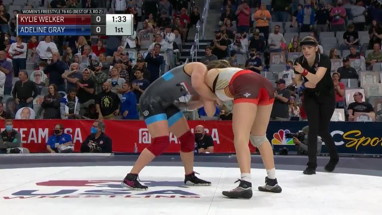 Adeline Gray VS Kylie Welker - Women's freestyle (76 kg.) | Wrestling U.S. Olympic Team Trials 2020