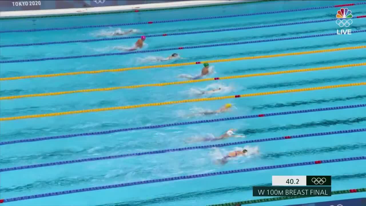 Lydia Jacoby Wins Gold in Her Olympic Debut in the Women's 100-Meter Breaststroke Finals | Swimming | Tokyo 2020