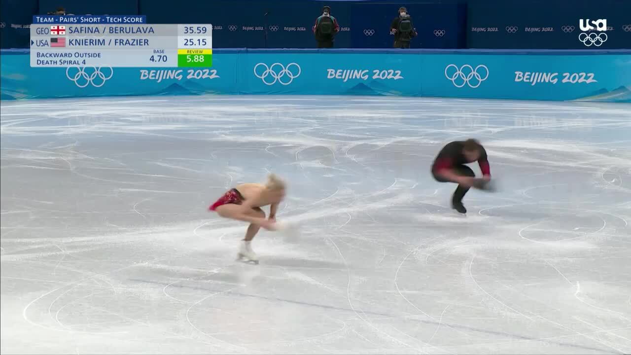 Alexa Knierim and Brandon Frazier's Pairs Short Program Helps Earn Team Silver | Figure Skating | Beijing 2022 