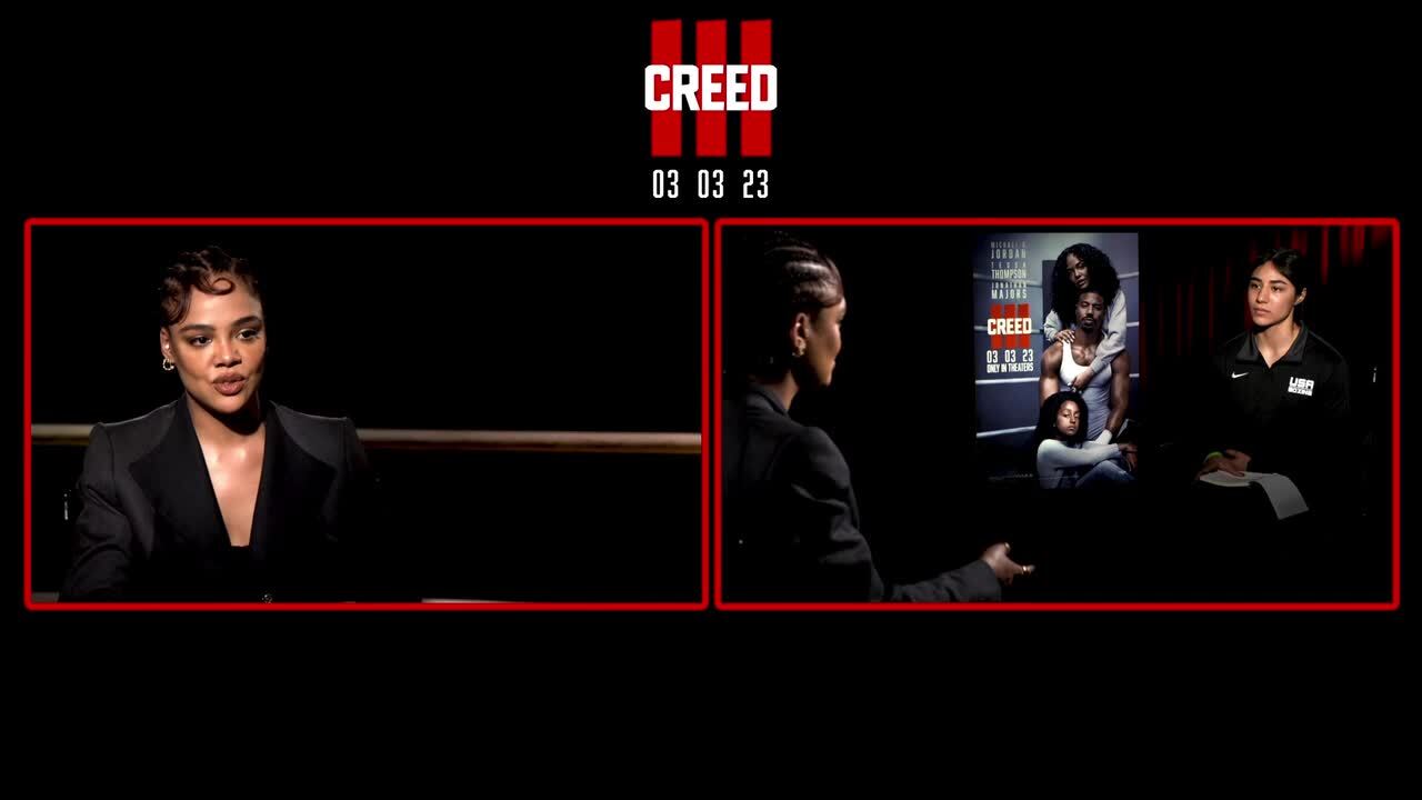 Yoseline and Tessa Thompson talk Creed III