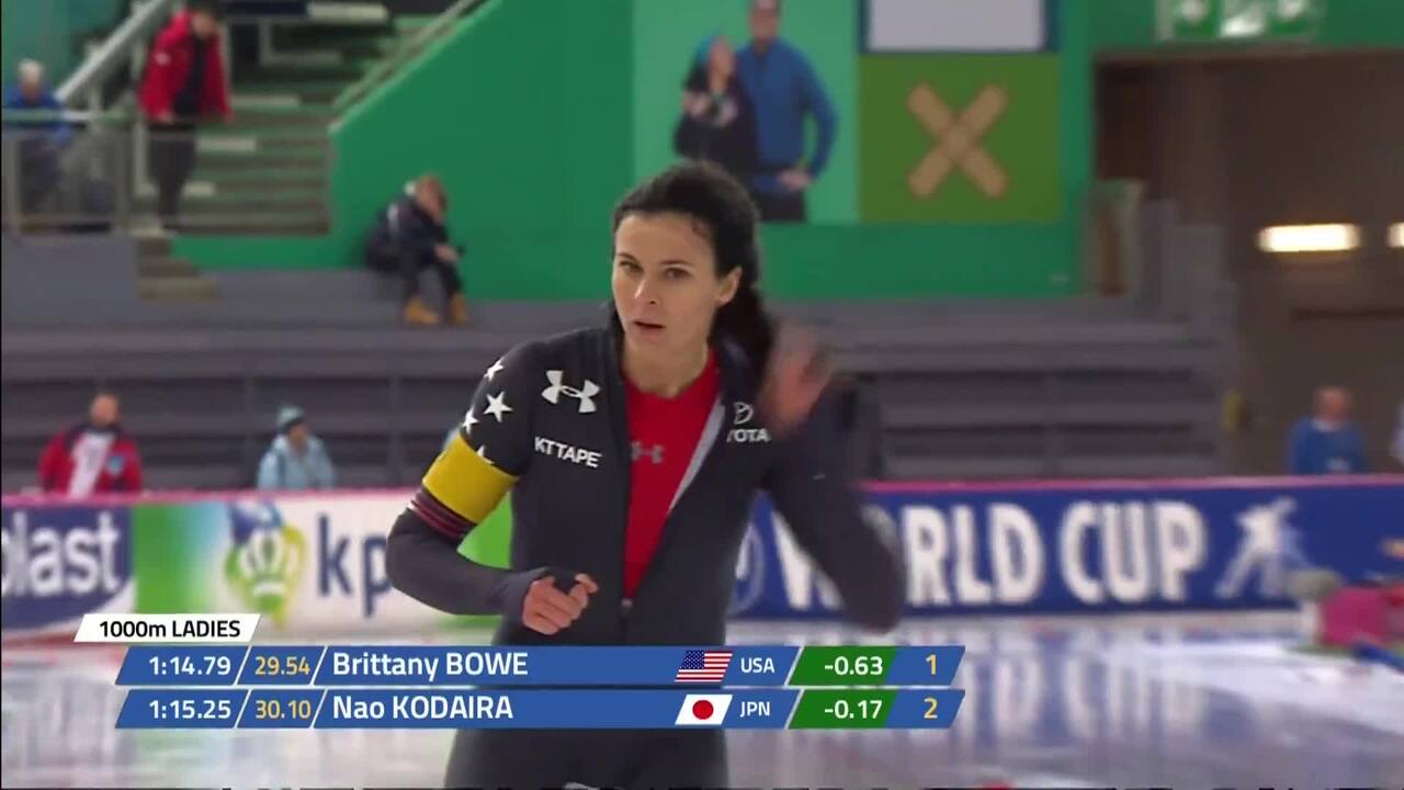 Brittany wins gold in the 1000m in Hamar 