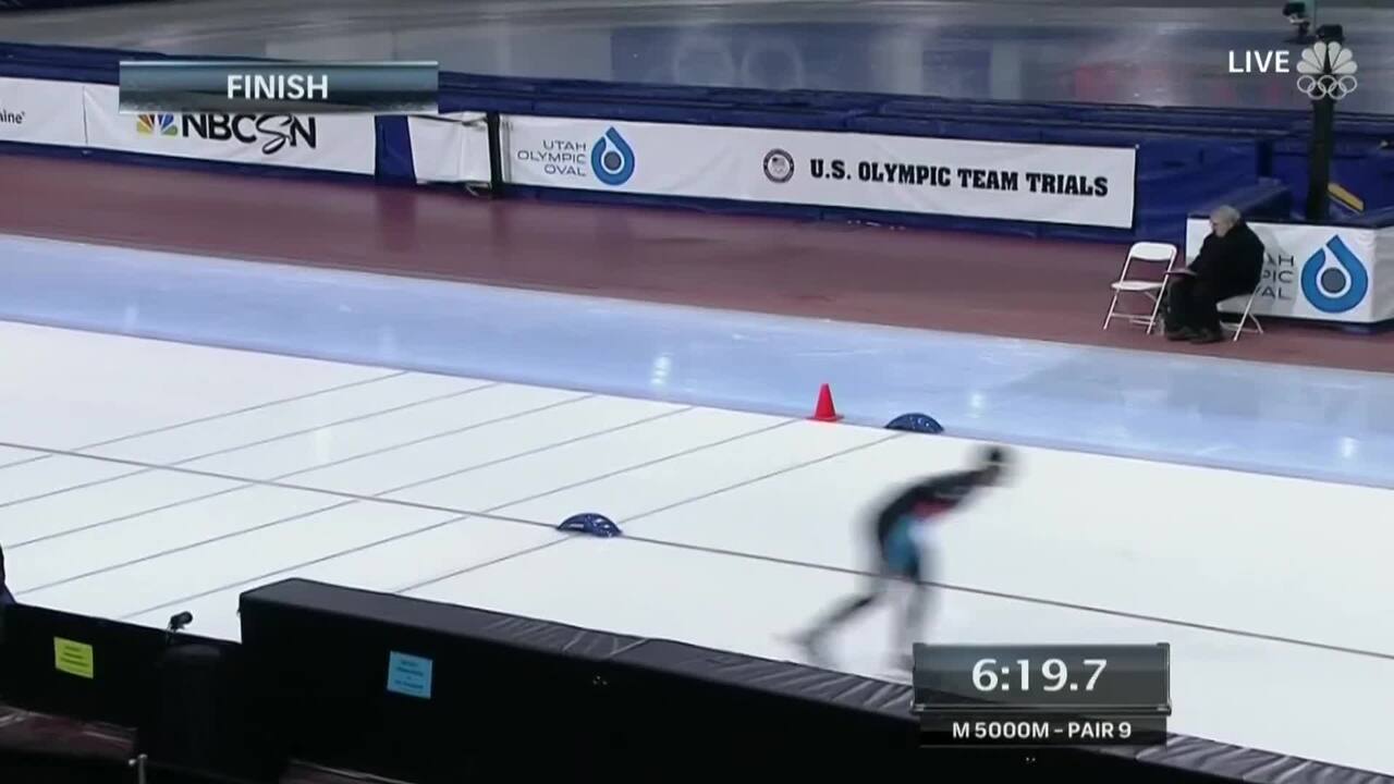 Jonathan Kuck Wins The Men’s 5000M | 2014 U.S. Olympic Trials Speed Skating