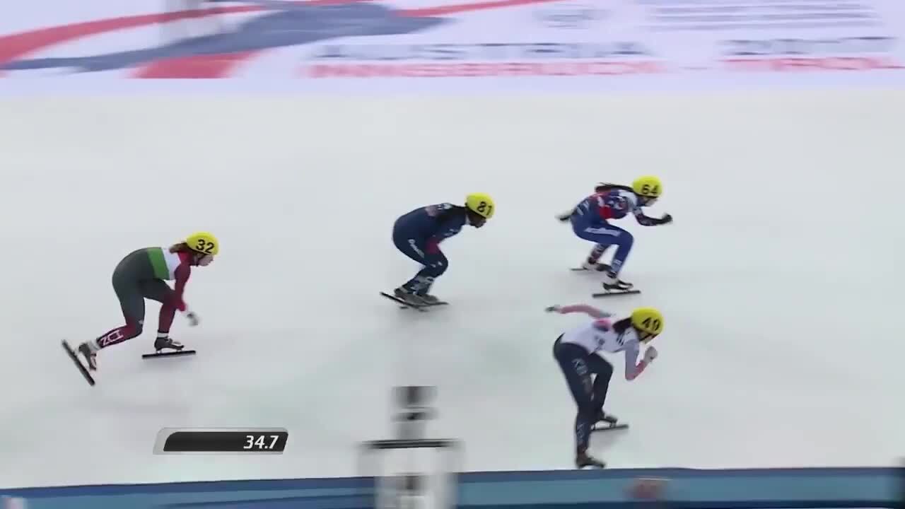 Maame Biney 500m Bronze 2016-17 World Junior Championships