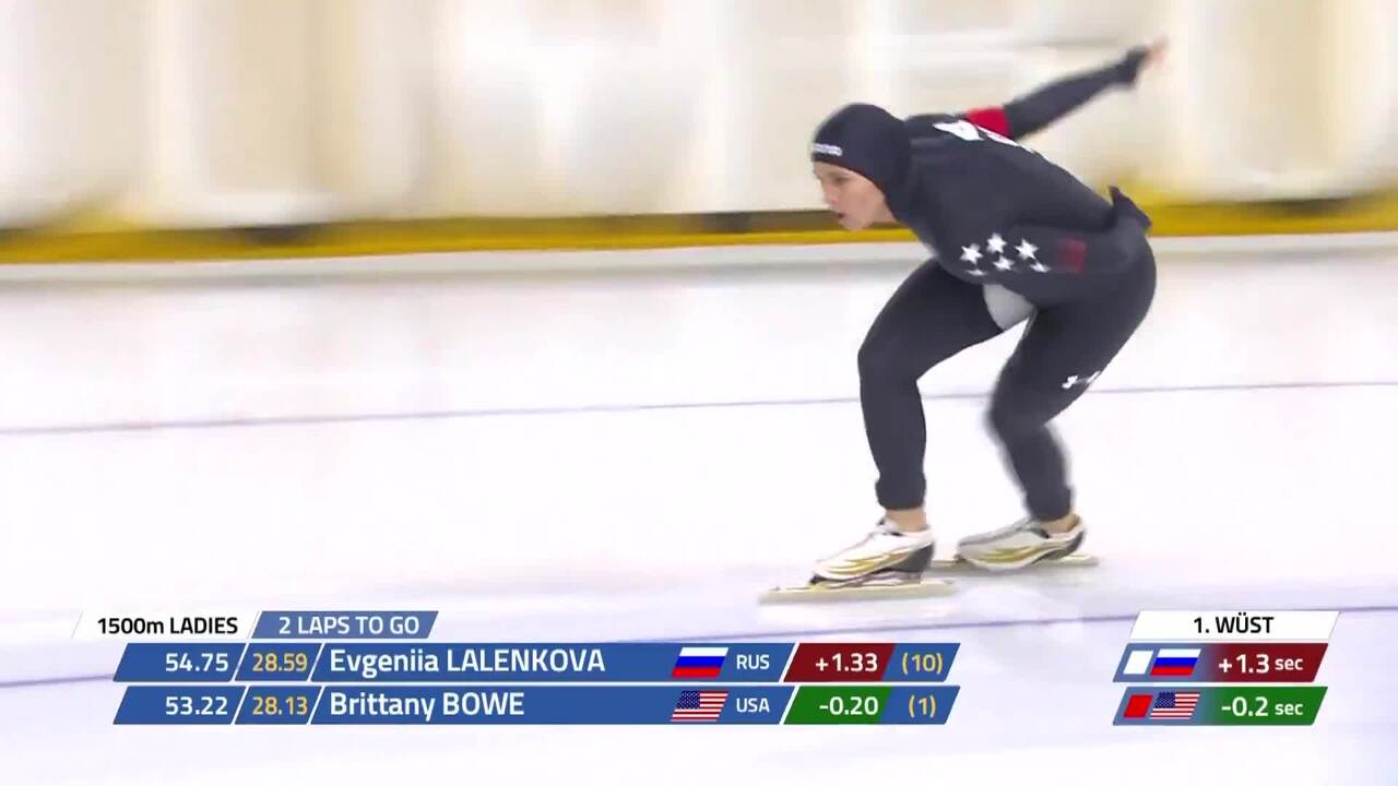 Brittany Bowe wins 1500m silver in WC4 