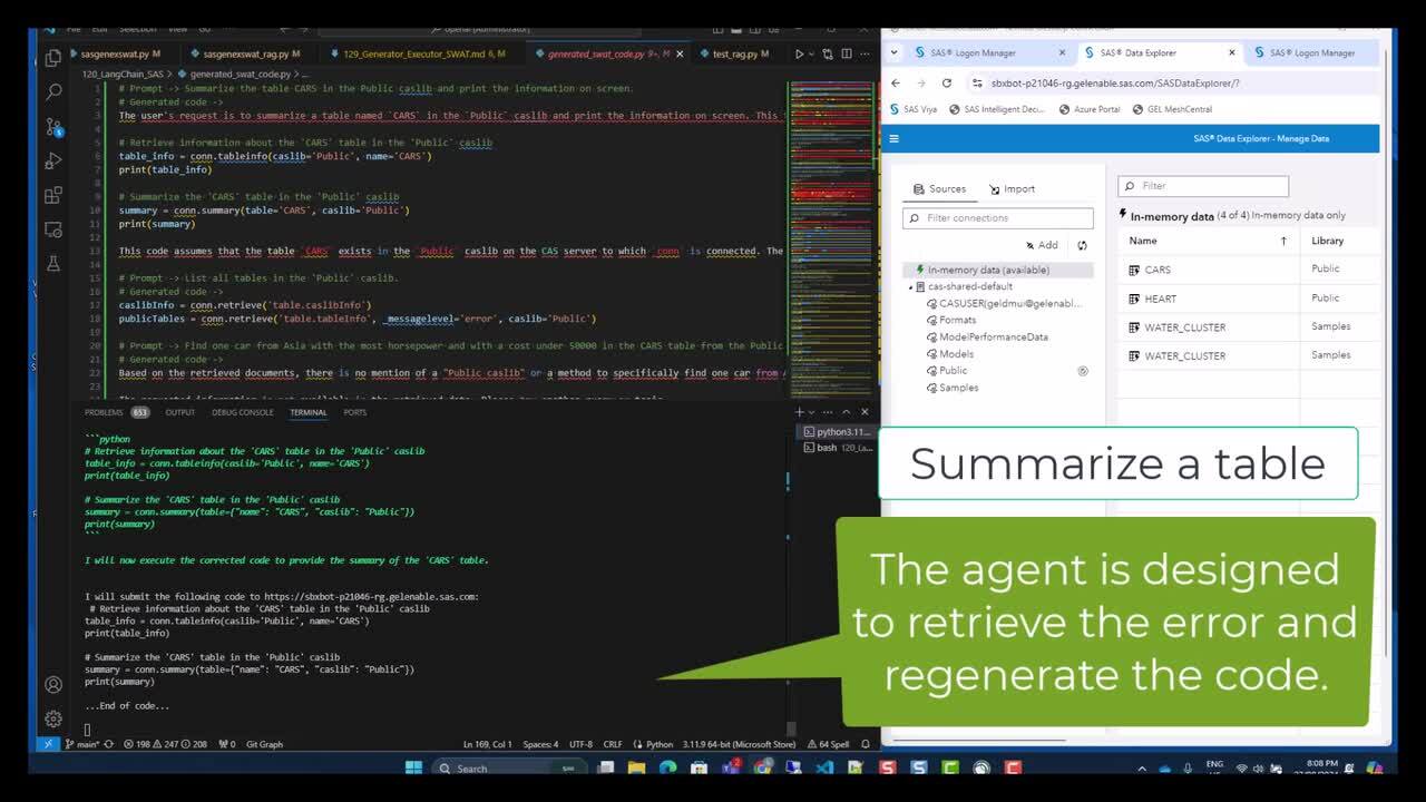 SWAT Code Generation and Execution in SAS Viya with Azure OpenAI