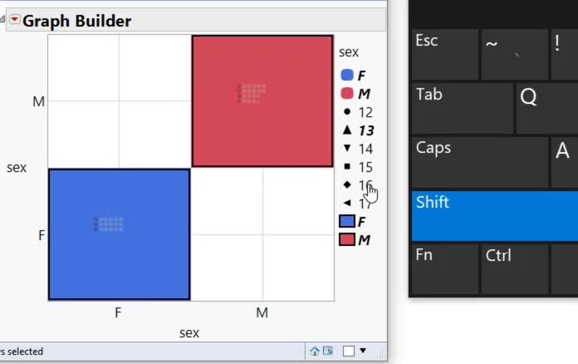 Selecting multiple legend entries - how? - JMP User Community