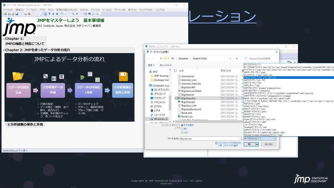 Mastering JMP [Basics] On-demand video (Japanese)