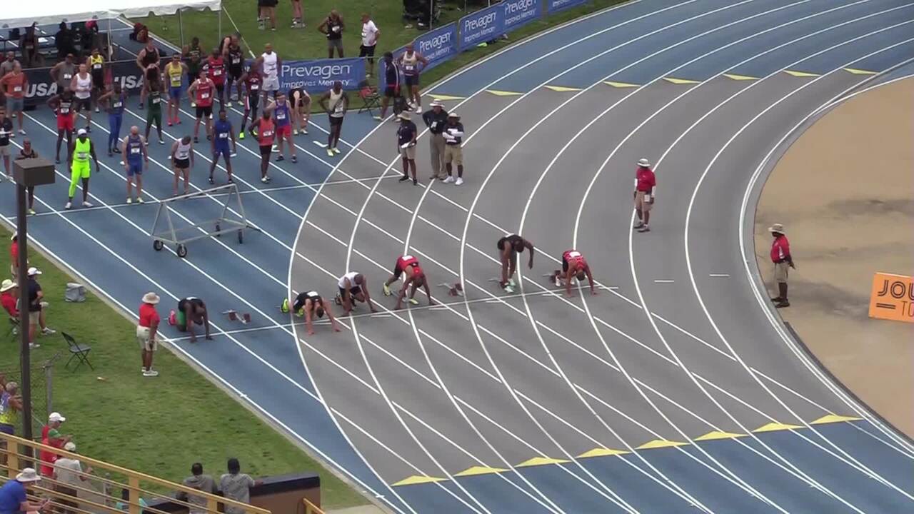 USATF.TV Videos Men's 6064 100m Prelim Heat 3 USATF Masters