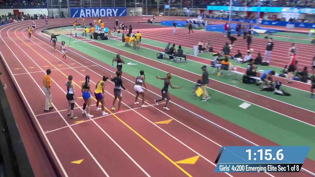 Nike Indoor Nationals - Videos - Girls 4x200 Emerging Elite Final Heat ...