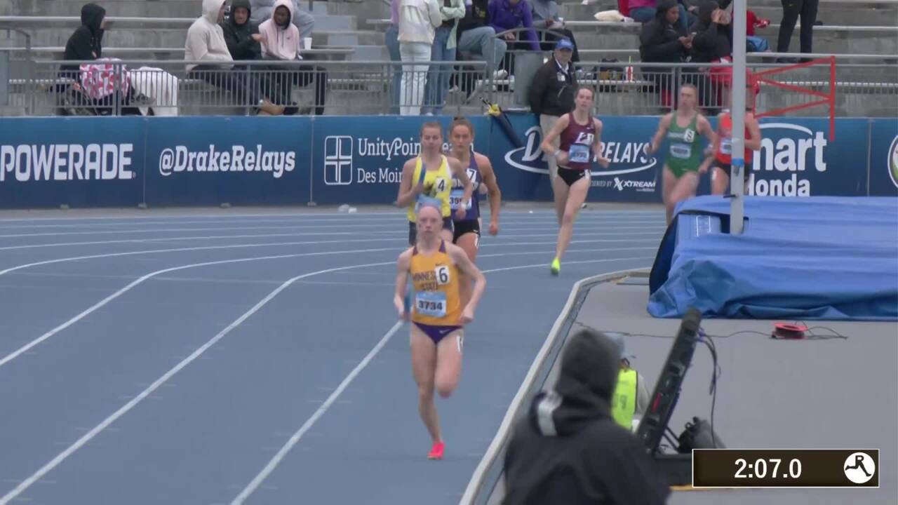 USATF - Videos - Womens 1600m Sprint Medley Relay Collegiate Section 2 