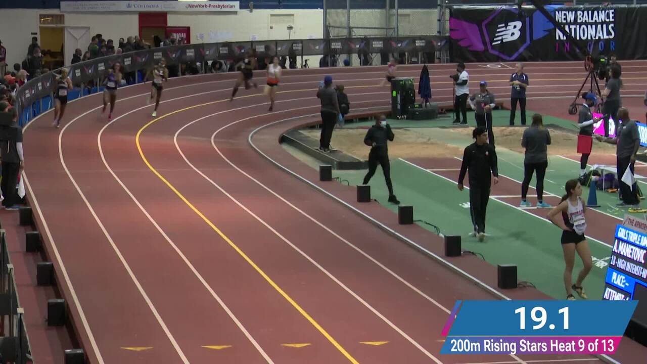 New Balance Nationals Indoor Videos Girls 200m Rising Stars Prelim