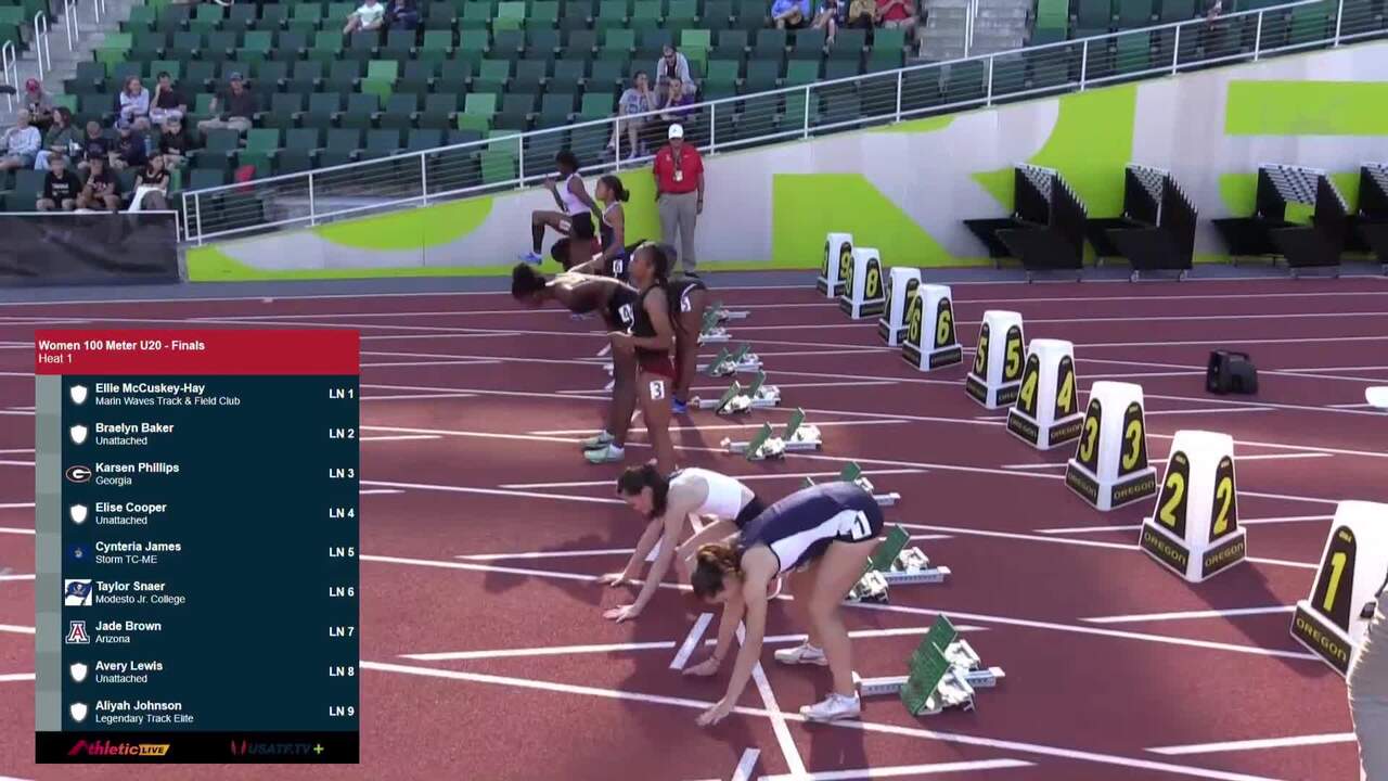 USATF.TV Videos Women's 100m Final USATF U20 Championships 2024