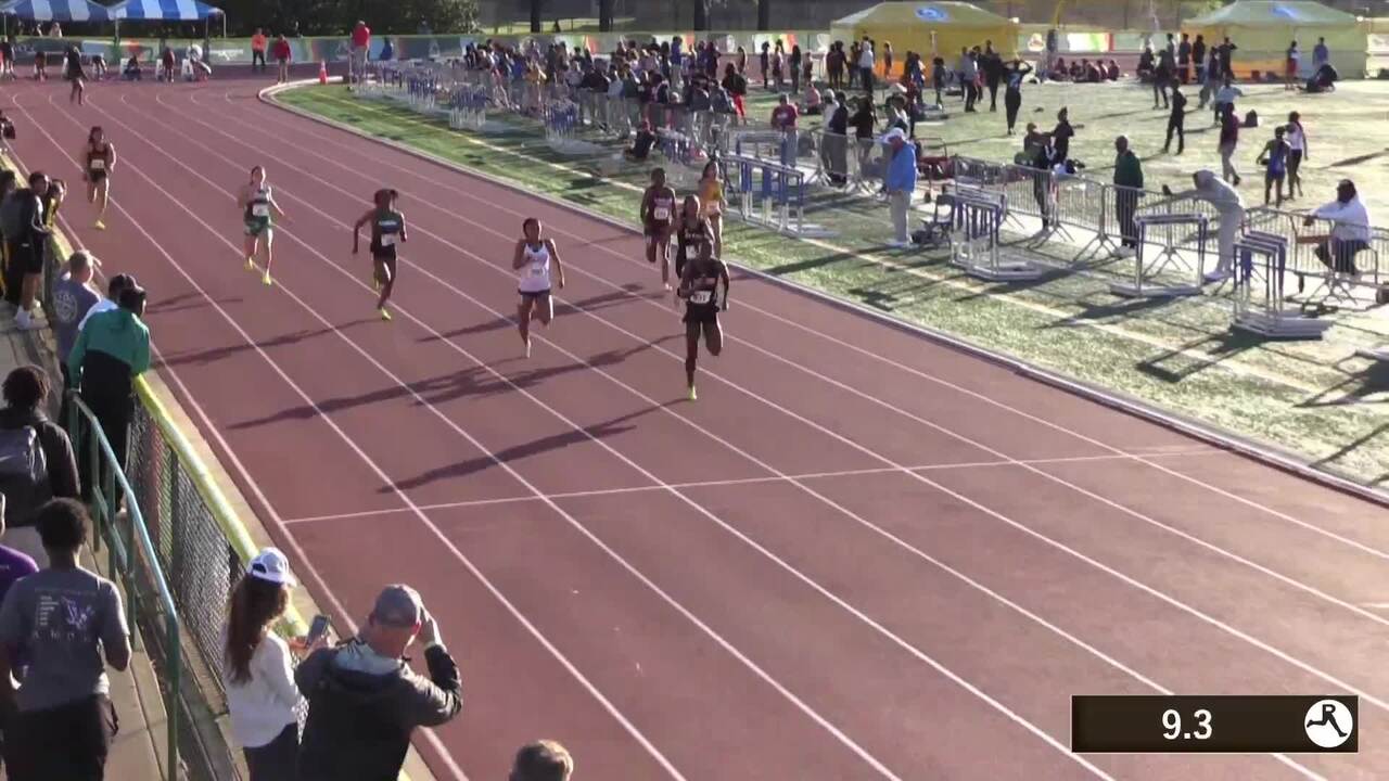 Beach Run Invitational Videos Girls 100m Prelim Heat 5 Beach Run