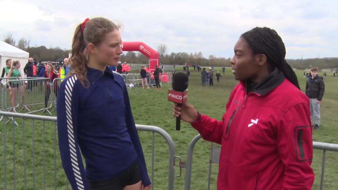 Vinco Videos Innes FitzGerald WINNER OF SENIOR GIRLS AT ENGLISH SCHOOLS' CROSS COUNTRY