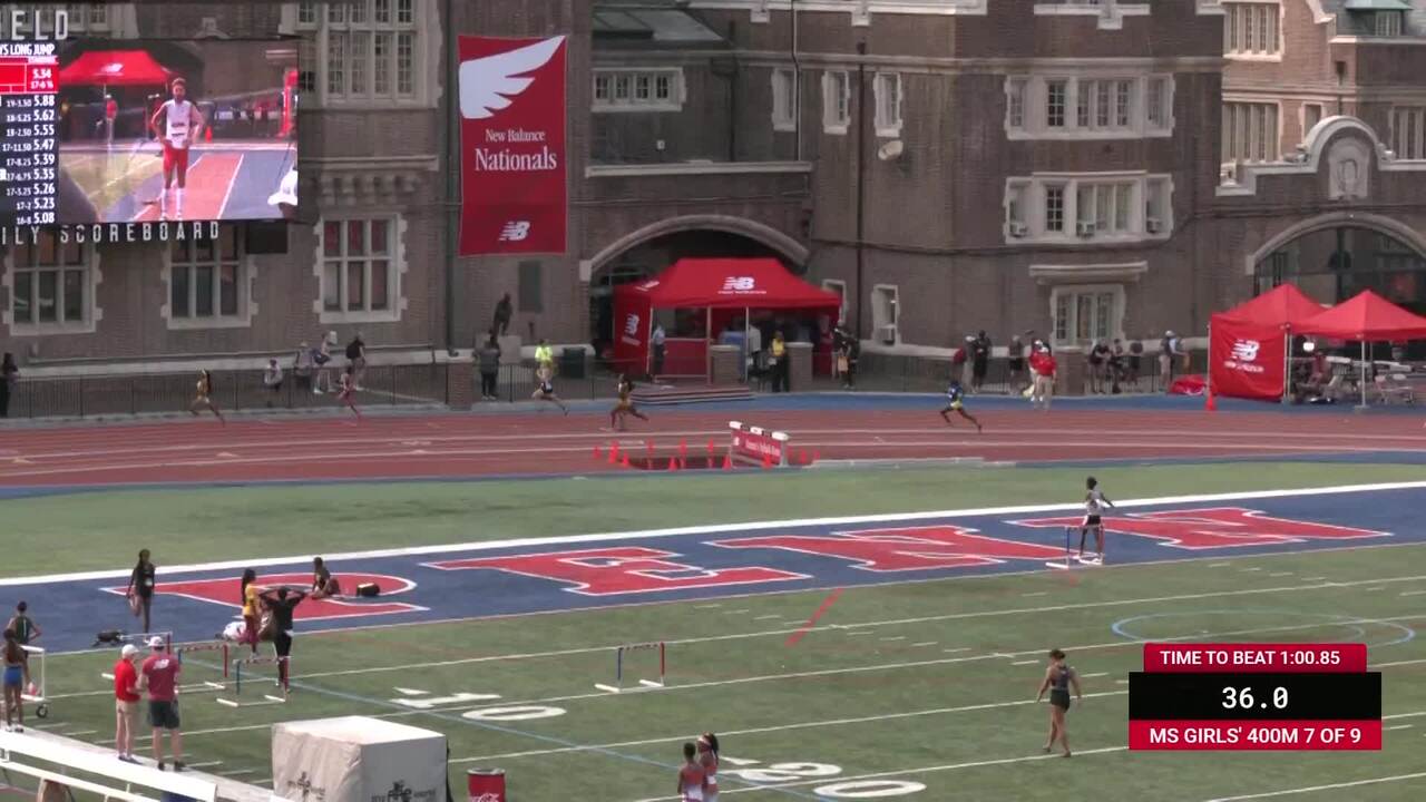 New Balance Nationals Outdoor Videos Girls 400m Middle School