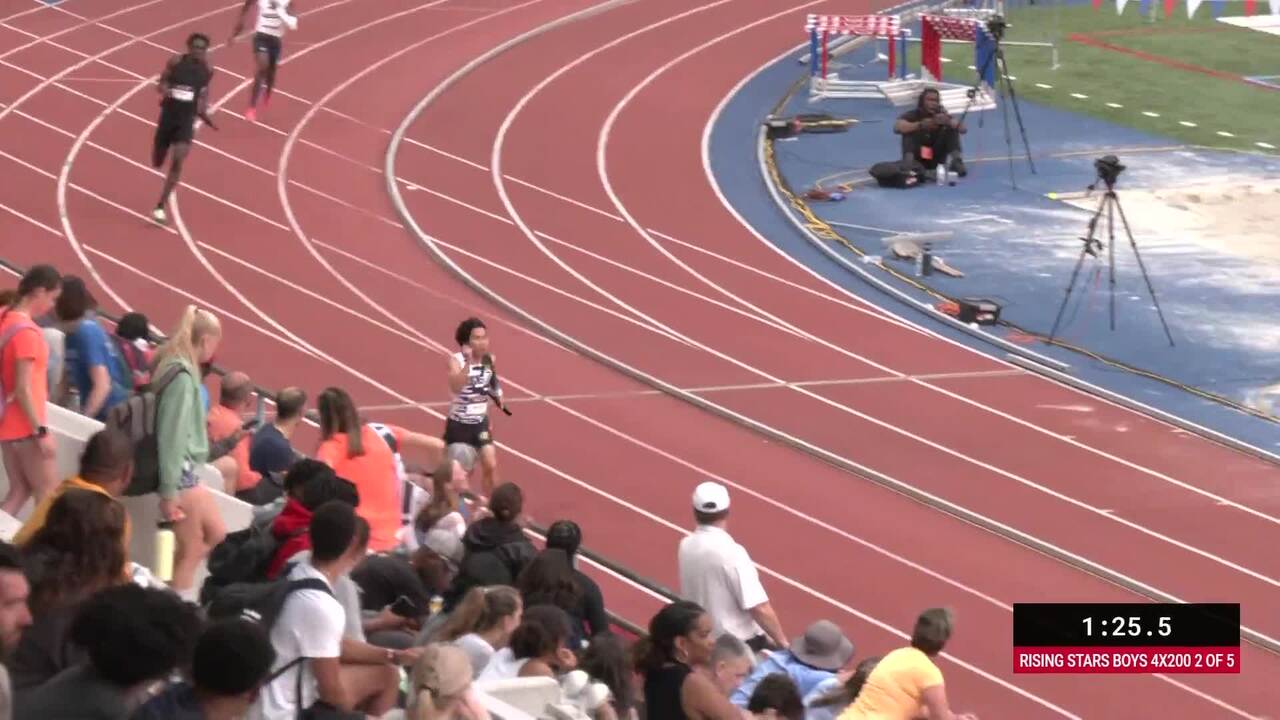 New Balance Nationals Outdoor Videos Boys 4x200m Relay Rising Stars