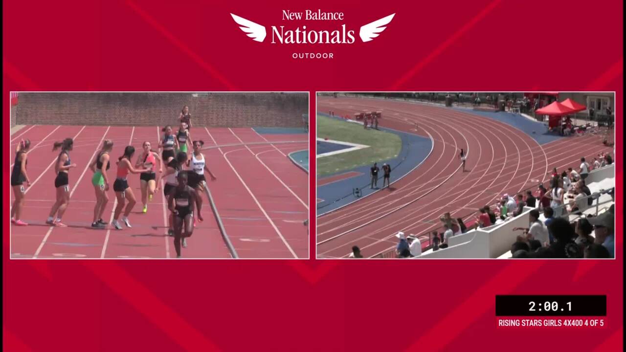 New Balance Nationals Outdoor Videos Girls 4x400m Relay Rising