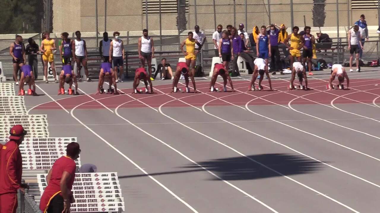 San Diego State Aztec Invitational Videos Men's 100m Section 1