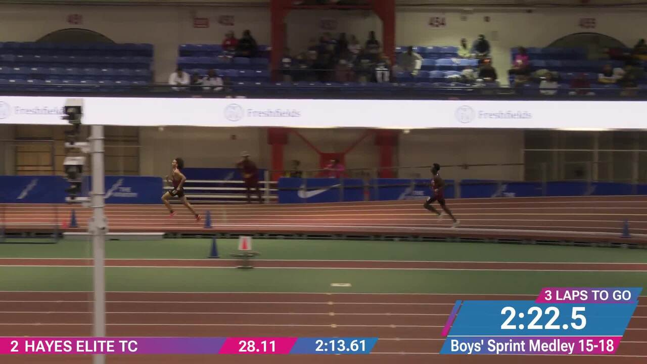 ArmoryTrack.org - Videos - Girls 1600m Sprint Medley Relay 15-18