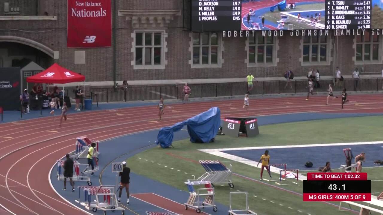 New Balance Nationals Outdoor - Videos - Girls 400m Middle School ...