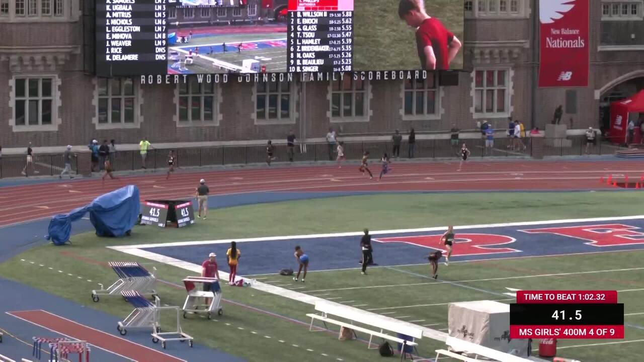 New Balance Nationals Outdoor - Videos - Girls 400m Middle School ...