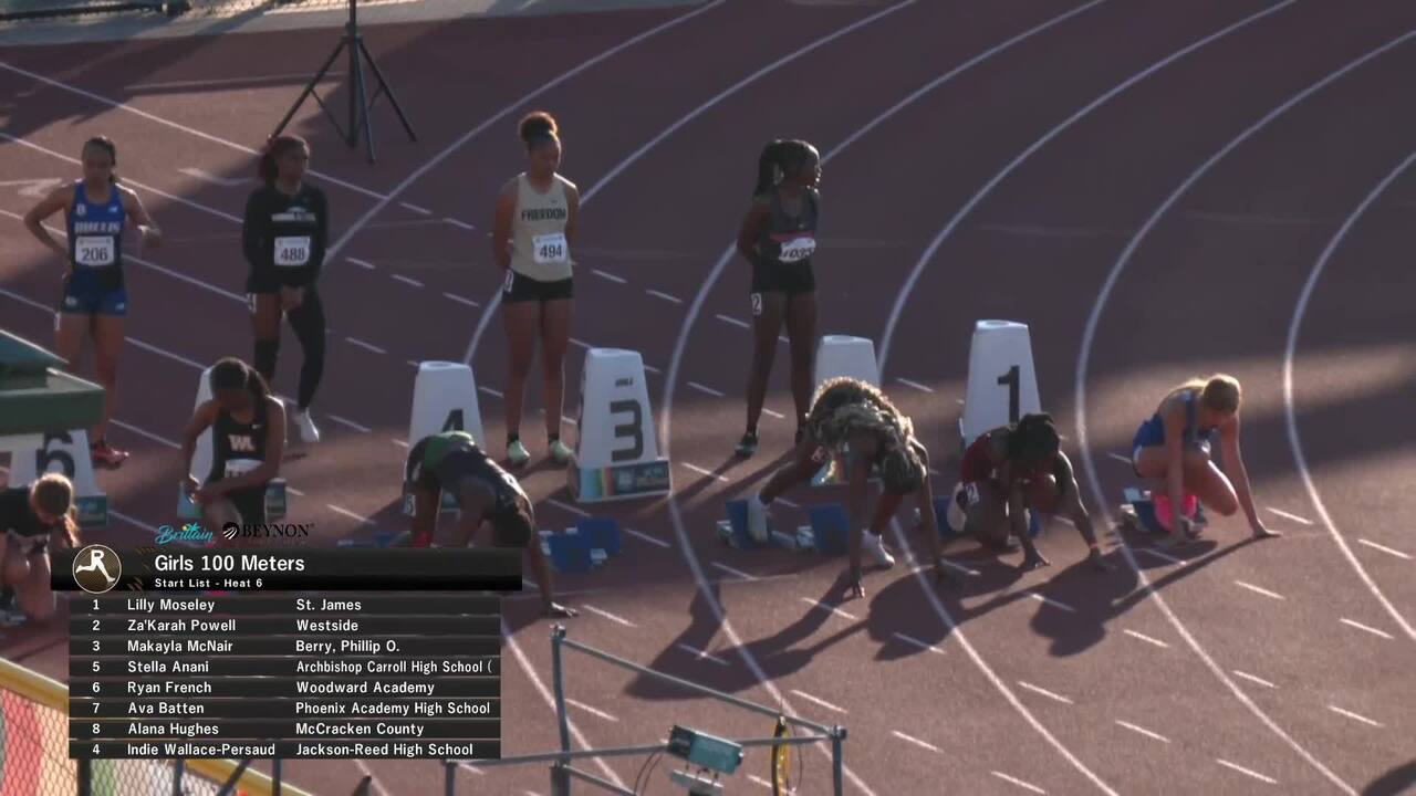 Beach Run Invitational Videos Girls 100m Prelim Heat 5 Beach Run