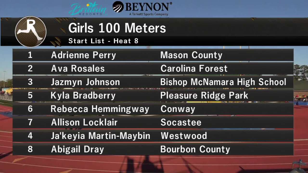 Beach Run Invitational Videos Girls 100m Prelim Heat 8 Beach Run