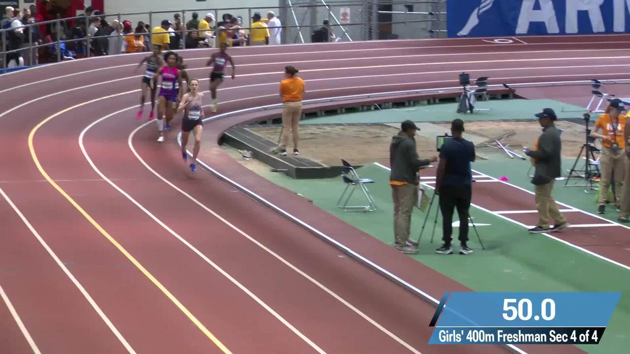 Nike Indoor Nationals Videos Girls 400m Freshman Final Heat 4