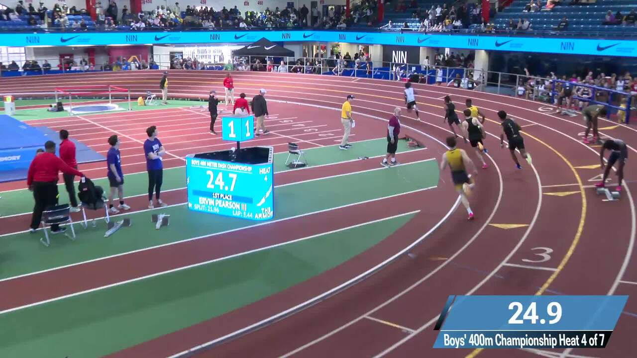 Nike Indoor Nationals Videos Boys 400m Championship 1st Round Heat